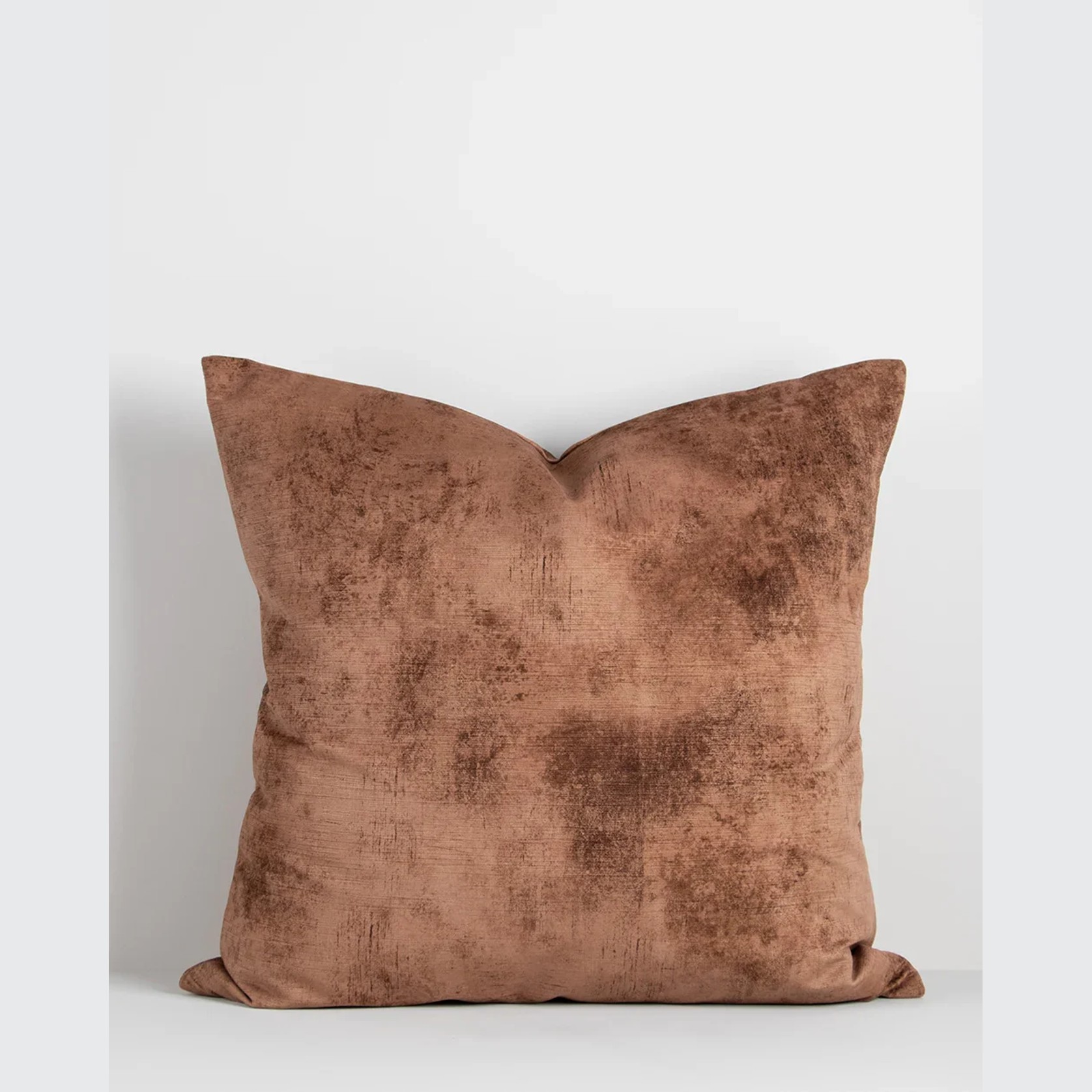 Baya Theo Velvet-Cushion - Leather | Large 60 x 60cm gallery detail image