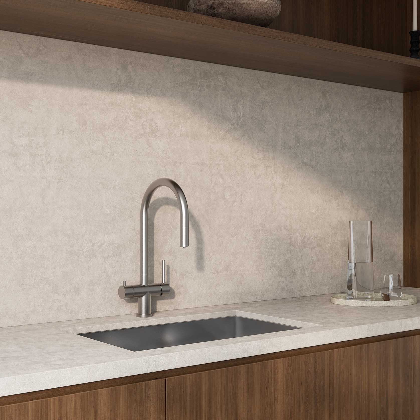 Elysian Commercial Pull-Out Filter Tap Stainless Steel gallery detail image