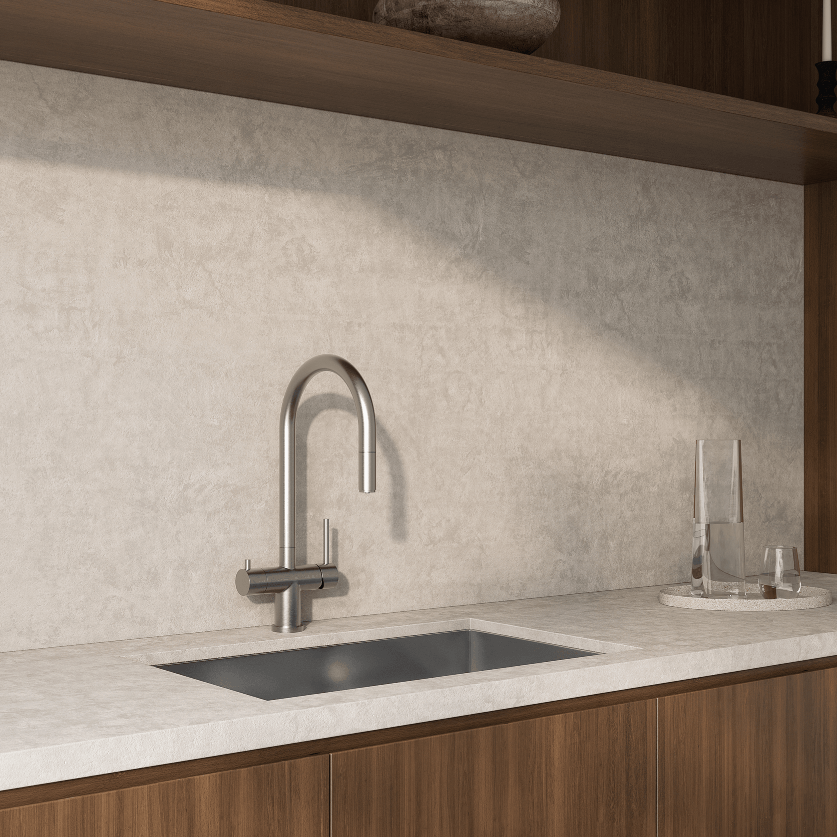 Elysian Commercial Pull-Out Filter Tap Stainless Steel gallery detail image