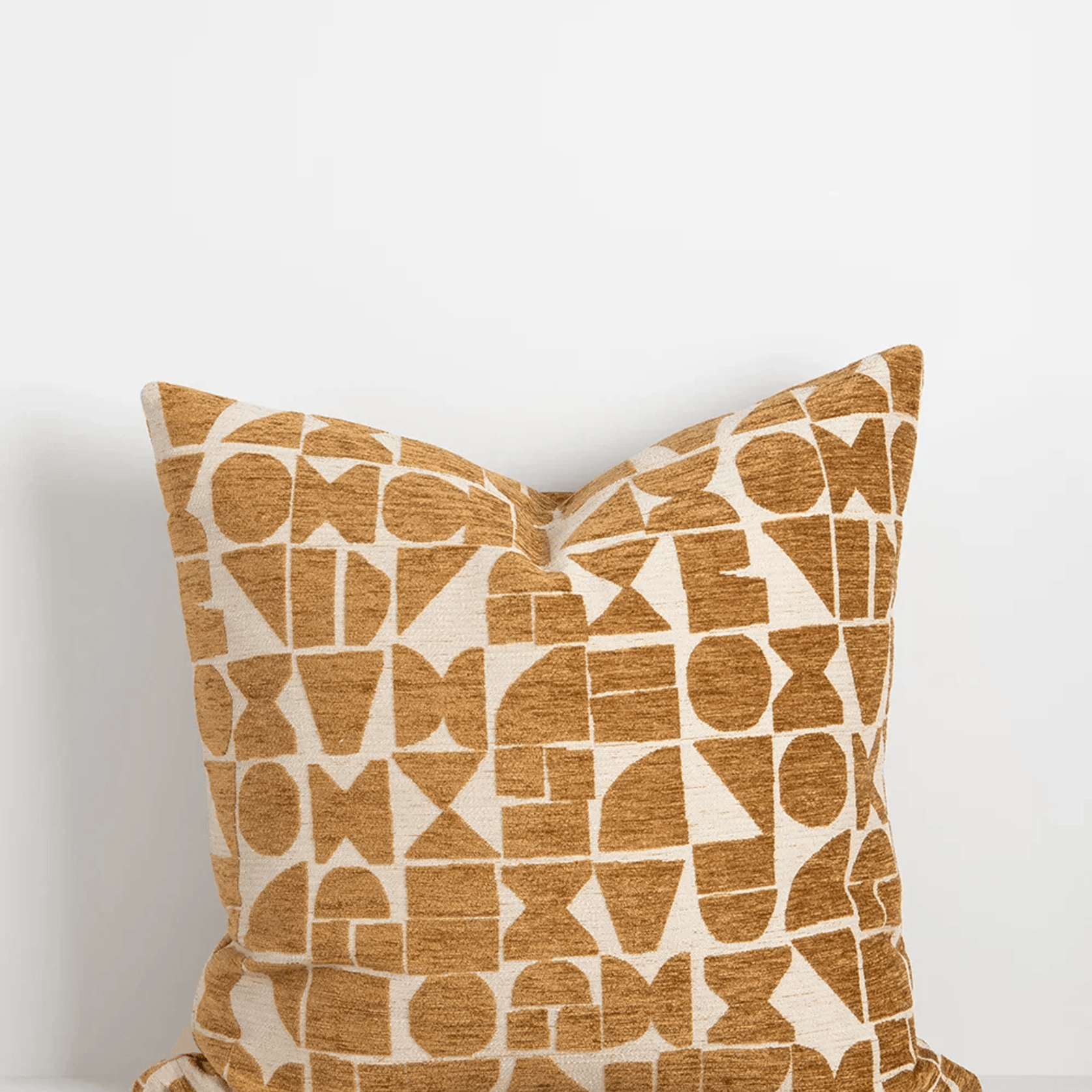 Baya Miller Cushion - Toffee | Geometric Pattern gallery detail image
