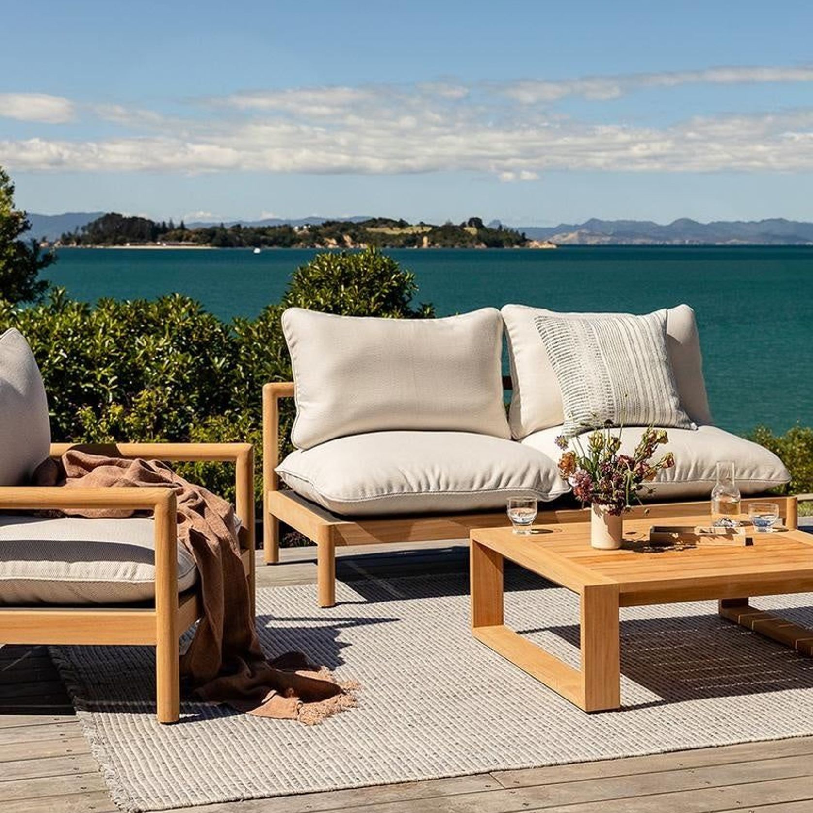 Baya Sonnet In & Outdoor Cushion - Eucalyptus gallery detail image
