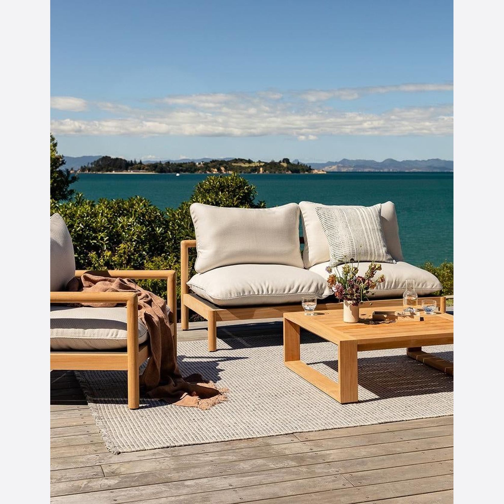 Baya Sonnet In & Outdoor Cushion - Eucalyptus gallery detail image
