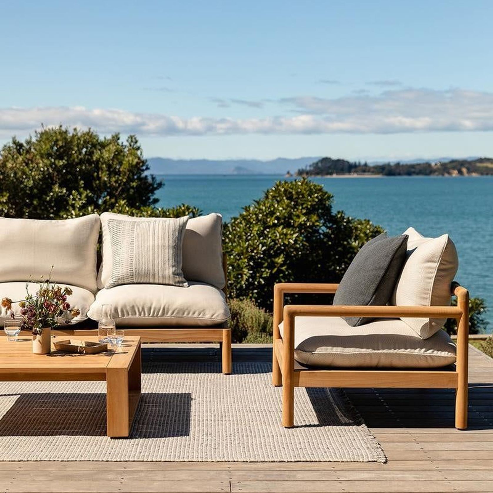 Baya Sonnet In & Outdoor Cushion - Eucalyptus gallery detail image