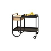 Trove Trolley Drinks Cart in Black Stain with Natural Oak gallery detail image