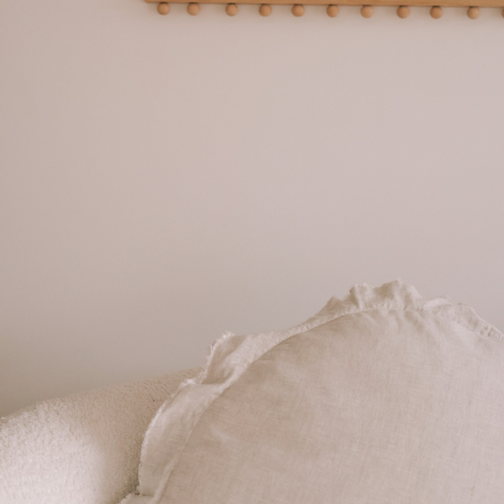 100% Flax Linen Round Feather Filled Cushion- Natural Oat gallery detail image