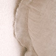 100% Flax Linen Round Feather Filled Cushion- Natural Oat gallery detail image