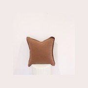 100% Belgium Linen Vintage Washed Cushion - Cocoa gallery detail image