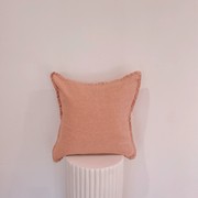 100% Belgium Linen Vintage Washed Cushion - Dusty Rose gallery detail image