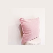 100% Belgium Linen Vintage Washed Cushion - Lilac gallery detail image