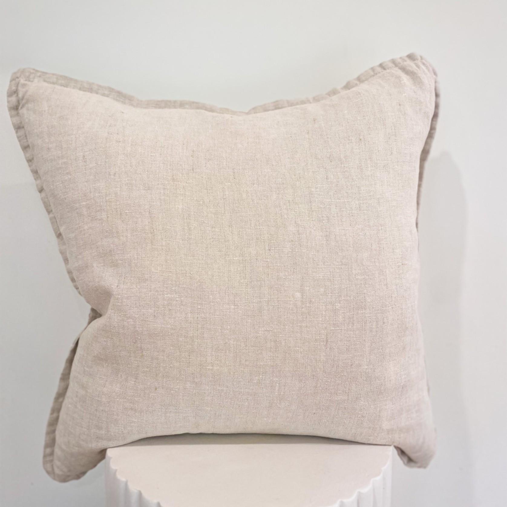 100% Belgium Linen Vintage Washed Cushion - Linen gallery detail image