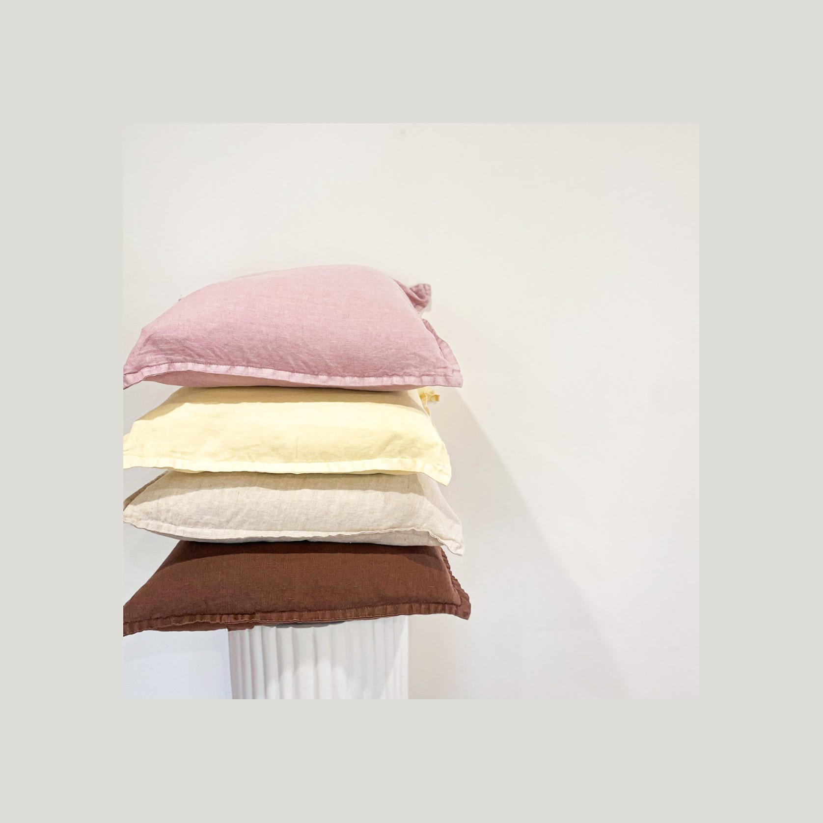 100% Belgium Linen Vintage Washed Cushion - Linen gallery detail image
