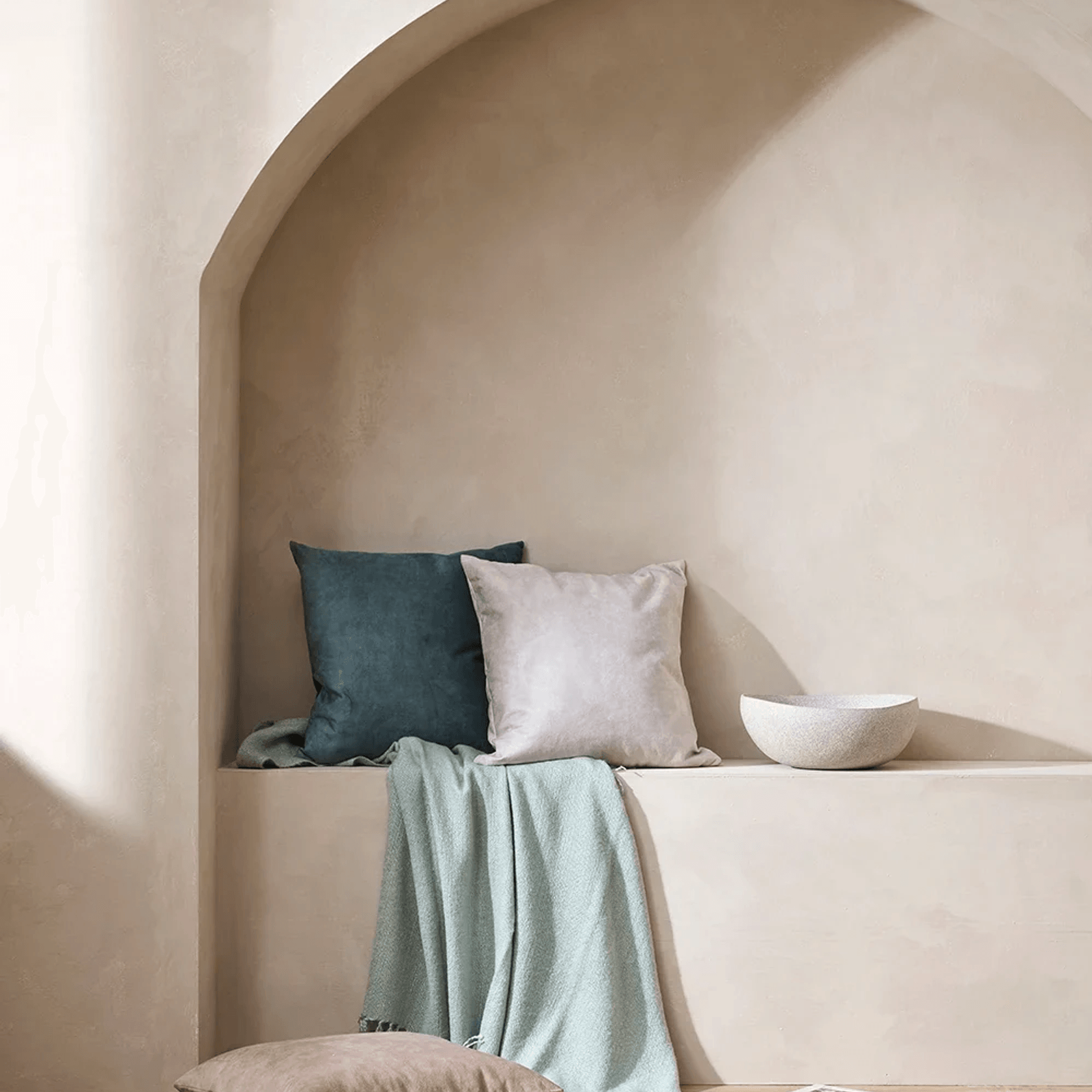 Baya Aster Cushion - Ecru | 55 x 55cm gallery detail image