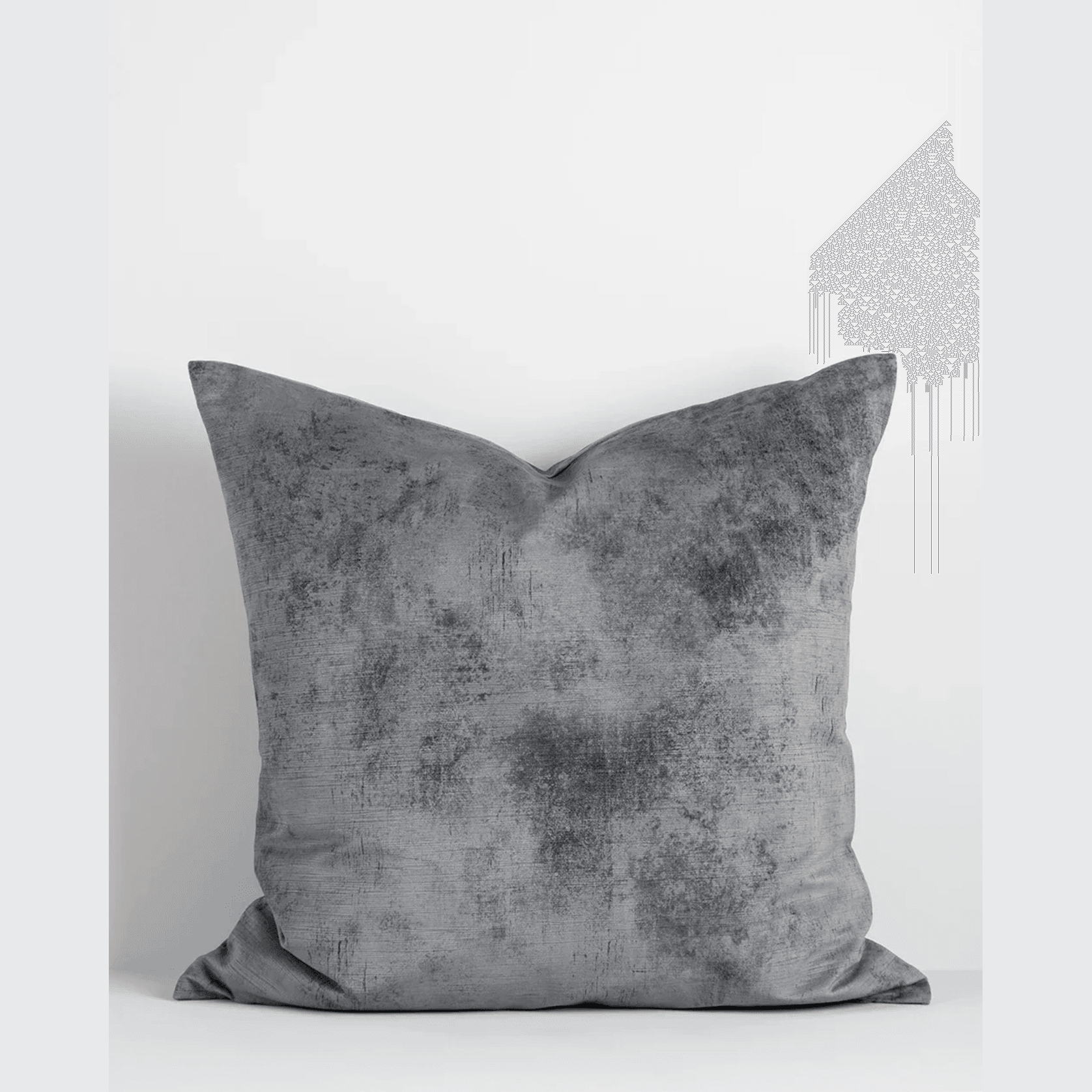 Baya Theo Velvet Cushion - Smoke | Large 60 x 60cm gallery detail image