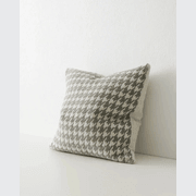 Weave Home Giovanni Cushion - Mist | Bouclé Houndstooth gallery detail image