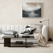 Baya Aalto Cushion - Mist | Abstract Print | 55 x 55cm gallery detail image