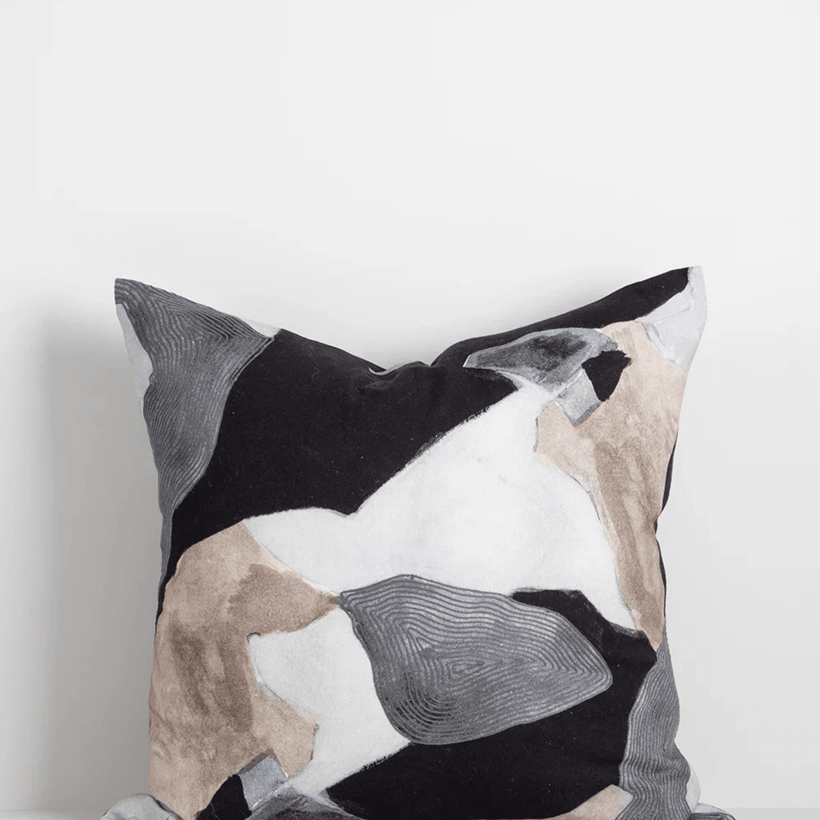 Baya Aalto Cushion - Mist | Abstract Print | 55 x 55cm gallery detail image