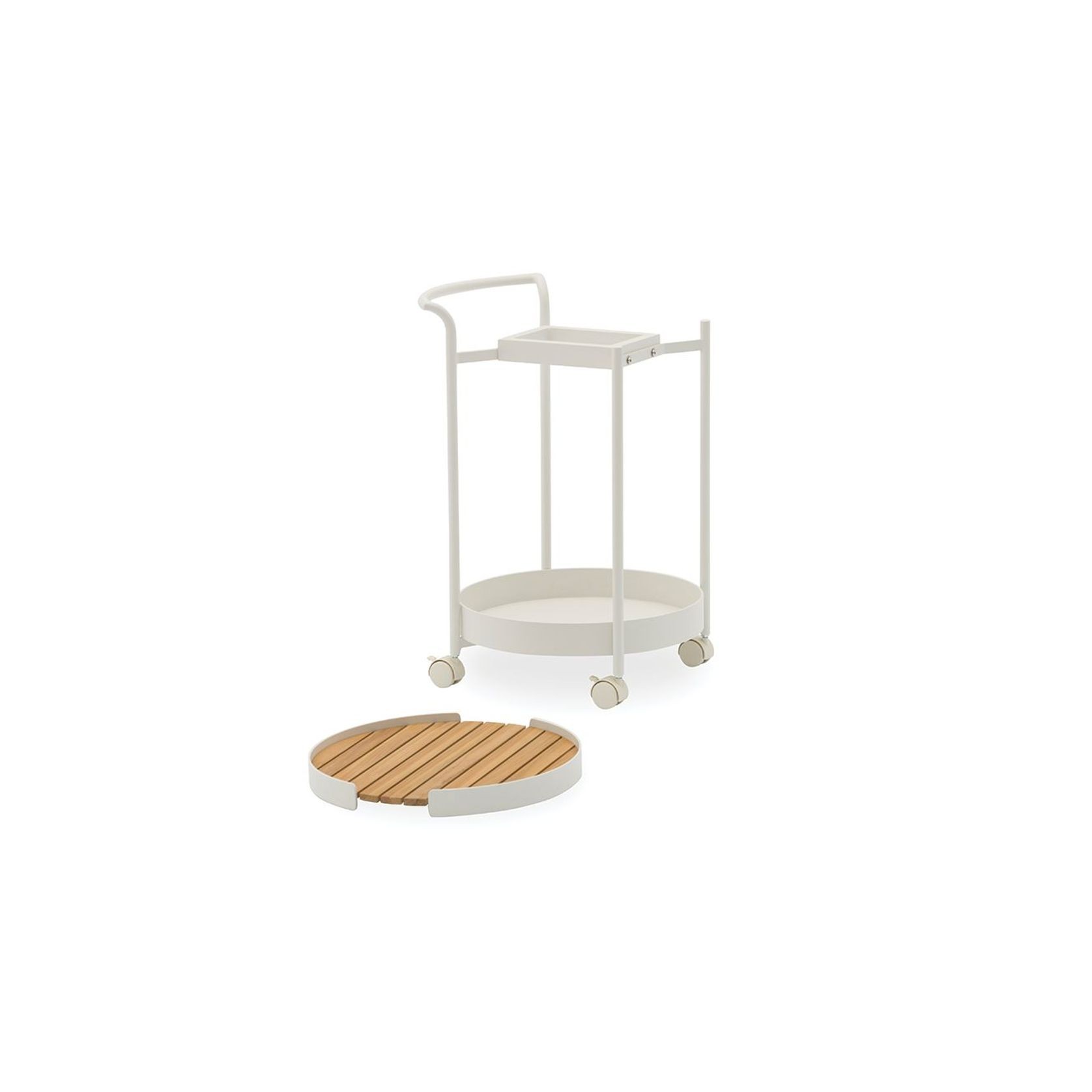 Fino Outdoor Bar Cart - White gallery detail image