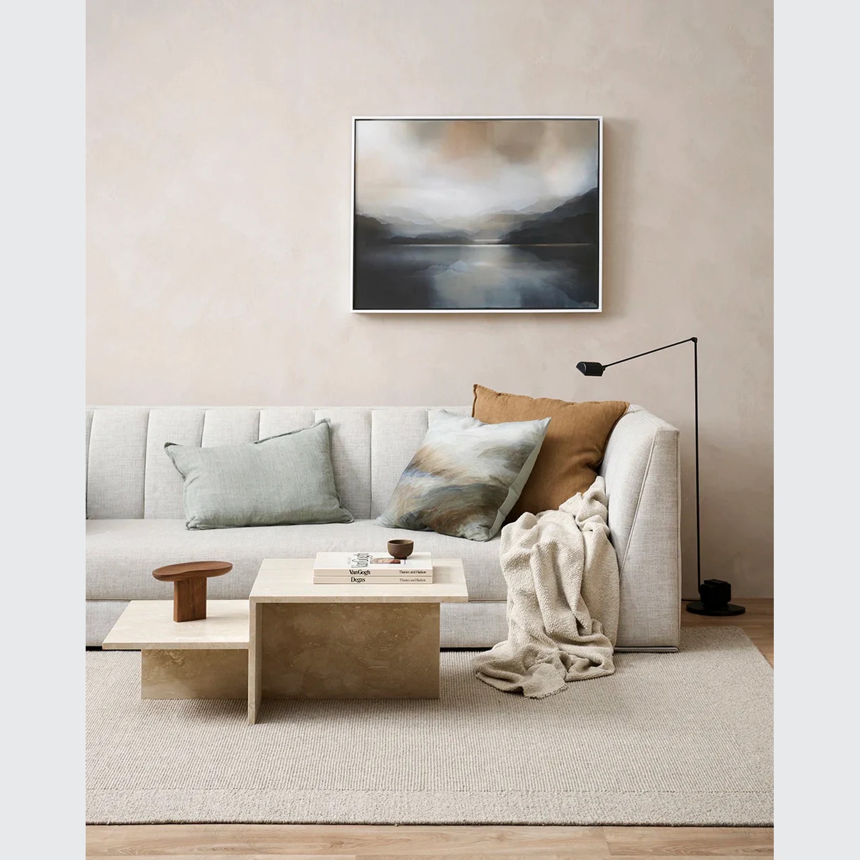 Baya Dune Cushion - Multi | Abstract Print gallery detail image