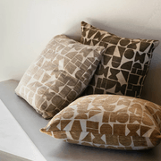 Baya Miller Cushion - Mushroom | Geometric Pattern gallery detail image