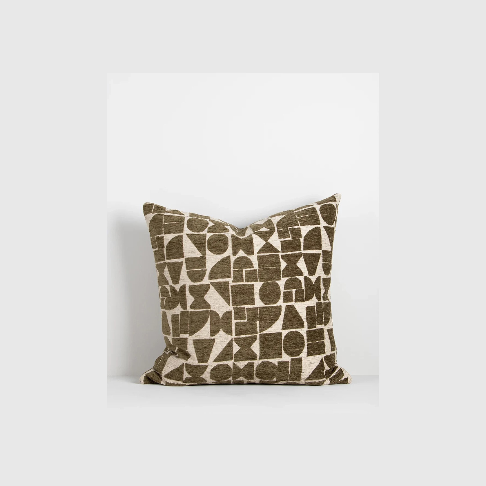 Baya Miller Cushion - Olive | Geometric Pattern gallery detail image