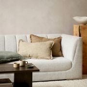 Baya Dover Cushion - Sage | Lumbar with Fringe gallery detail image