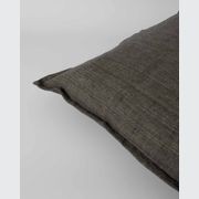 Baya Cassia Handwoven 100% Linen Cushion - Nori | Square gallery detail image