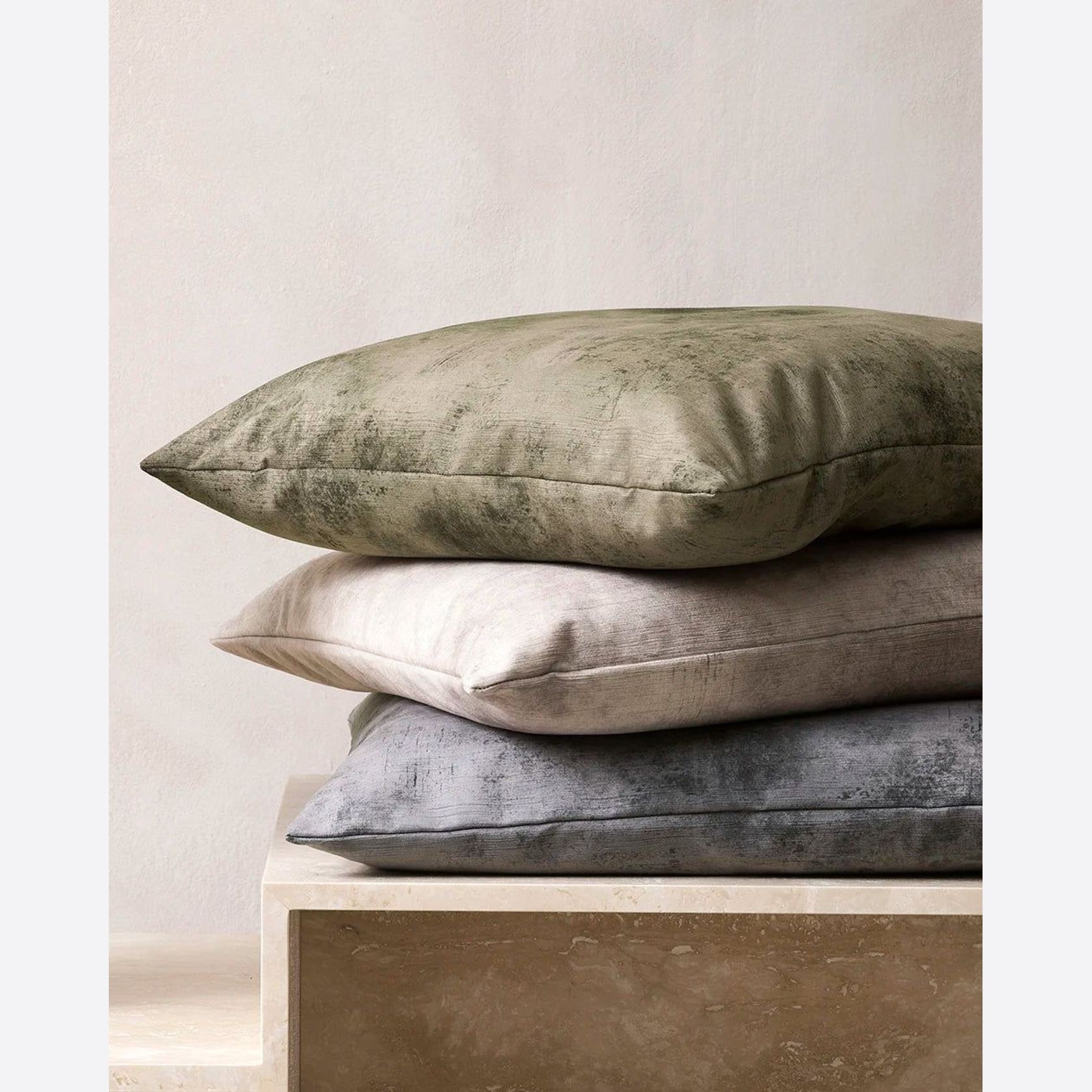 Baya Theo Velvet Cushion - Clover | Large 60 x 60cm gallery detail image