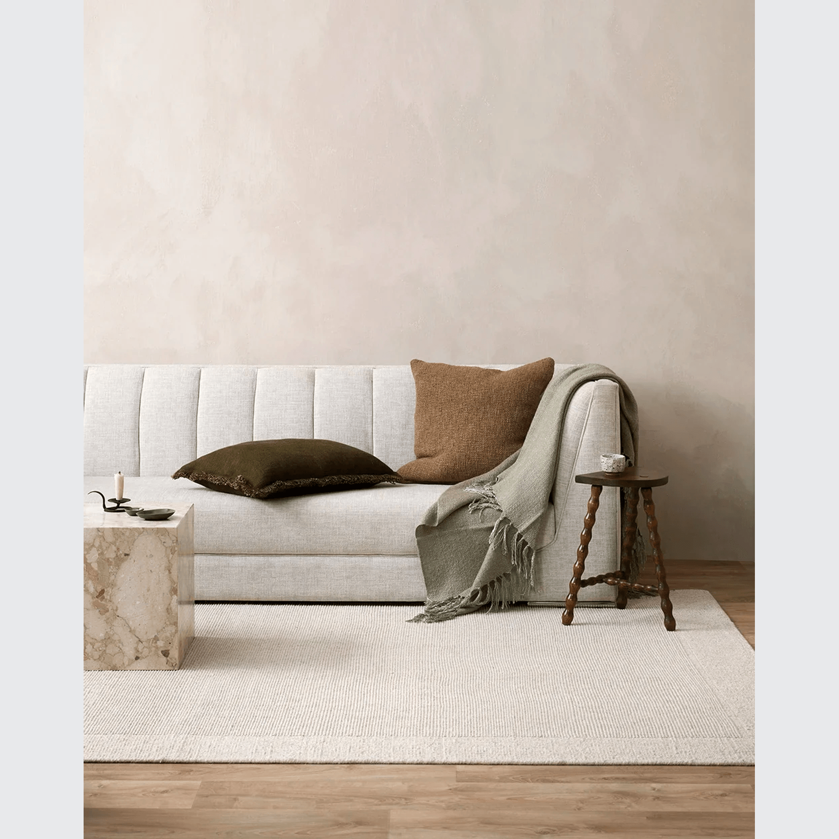 Baya Cyprian Cushion - Cocoa | Square - Two Sizes gallery detail image