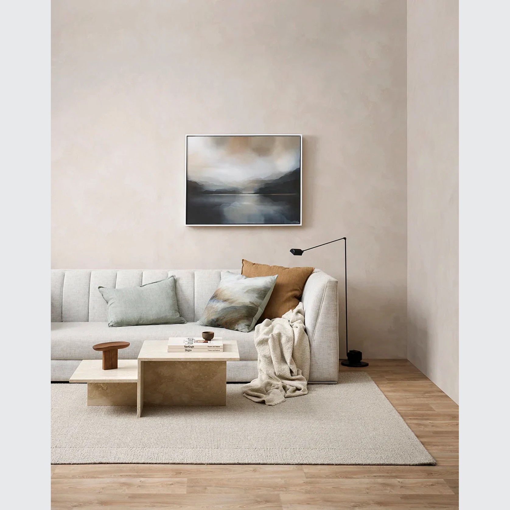 Baya Dune Cushion - Multi | Abstract Print gallery detail image