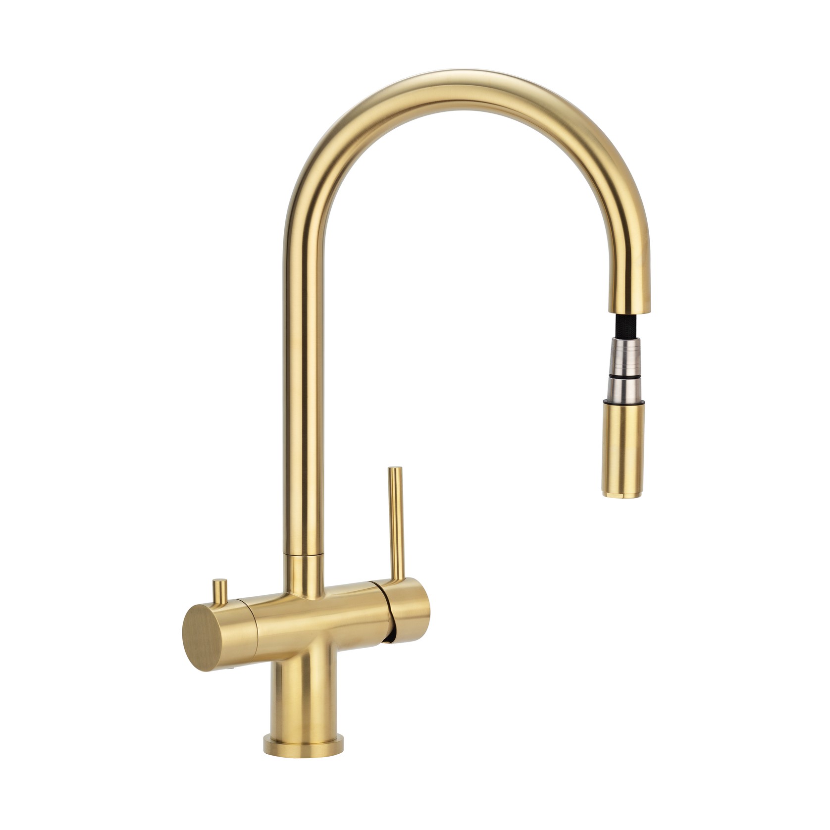 Elysian Commercial Pull-Out Filter Tap | Brushed Brass gallery detail image