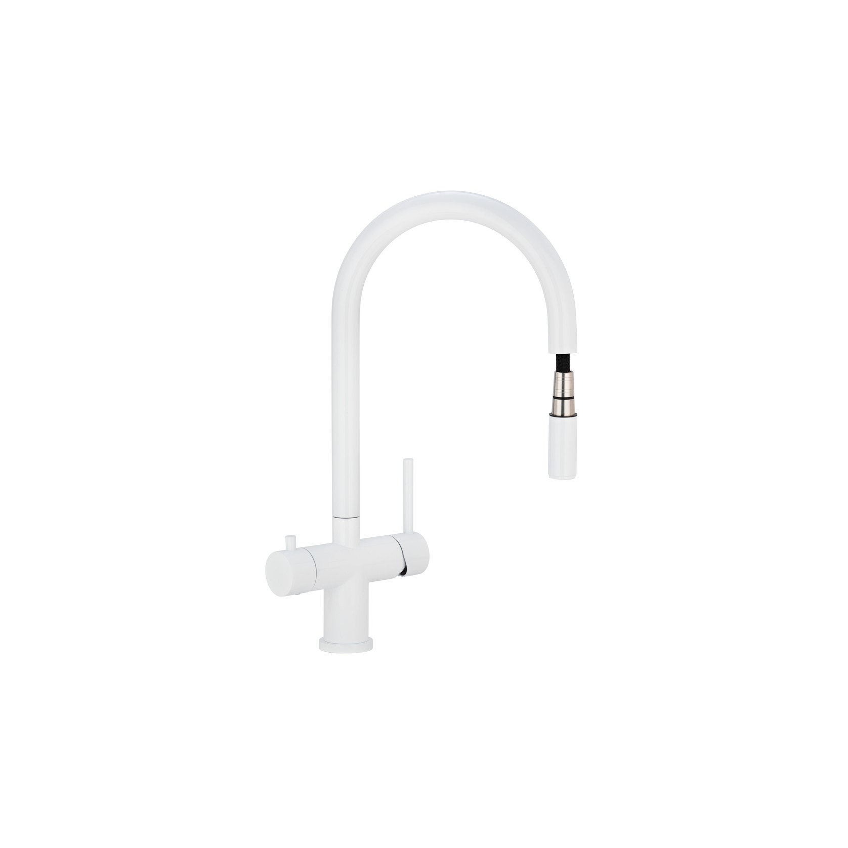 Elysian Commercial Pull-Out Filter Tap | White gallery detail image
