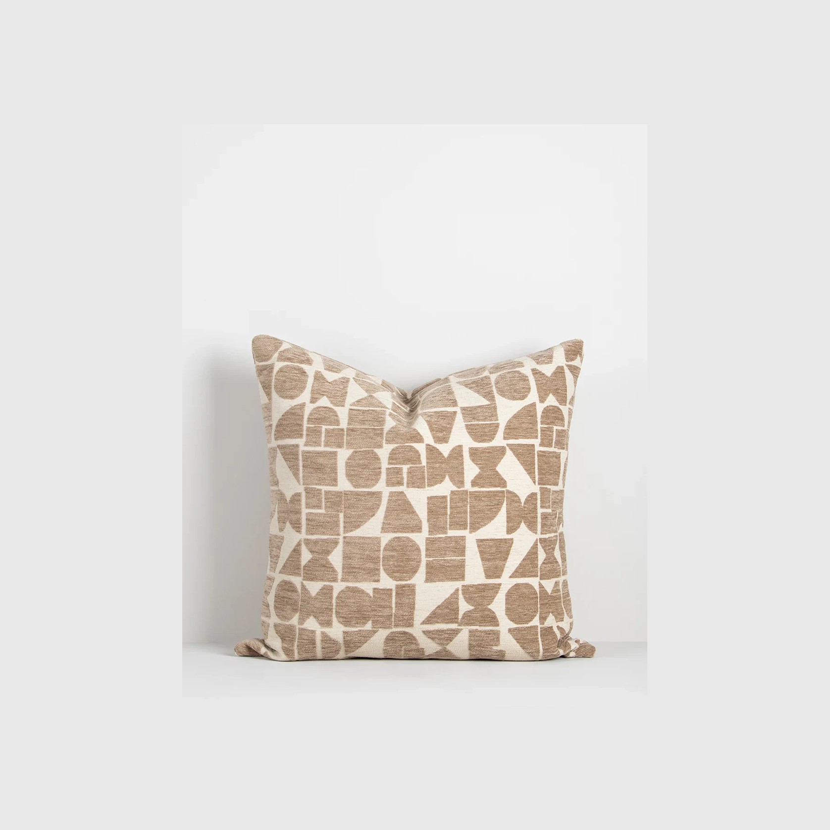 Baya Miller Cushion - Mushroom | Geometric Pattern gallery detail image