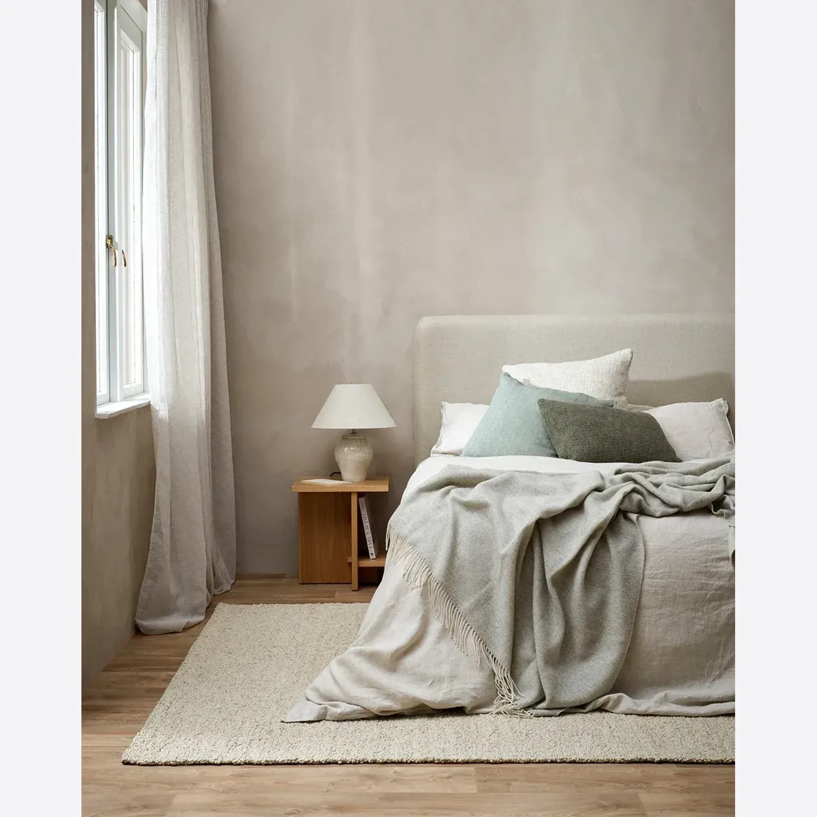 Baya Cyprian Cushion - Sage | Lumbar 40 x 60cm gallery detail image