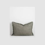 Baya Dover Cushion - Sage | Lumbar with Fringe gallery detail image