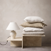 Baya Dover Cushion - Natural | Lumbar with Fringe gallery detail image