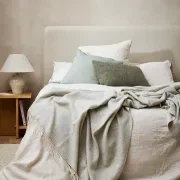 Baya Cyprian Cushion - Sage | Lumbar 40 x 60cm gallery detail image