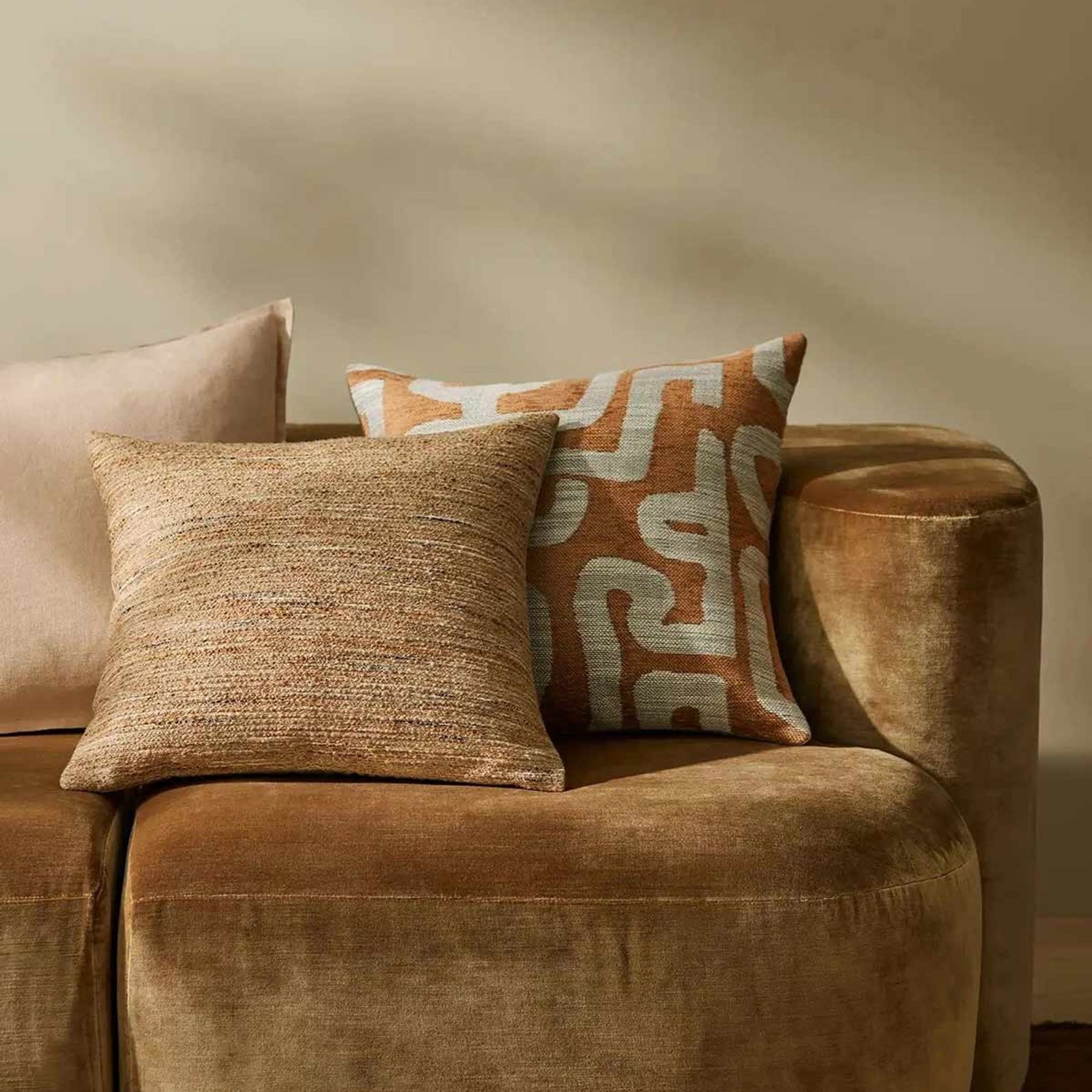 Weave Home Vista Cushion - Natural | Chunky Linen/Wool Blend gallery detail image