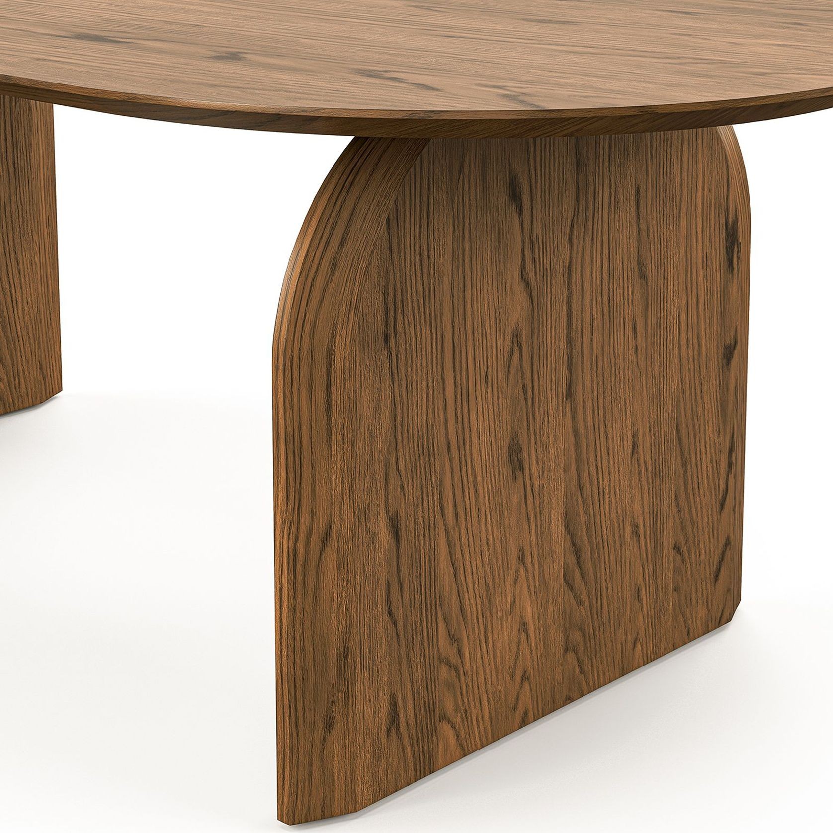 Arco 200cm Oval Dining Table | Brown Oak gallery detail image