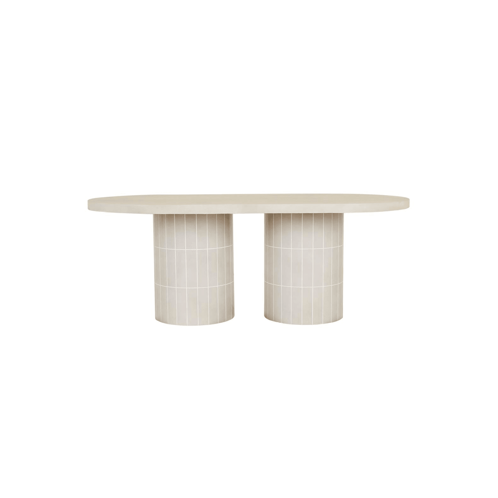 Seville Tile Oval Dining Table gallery detail image