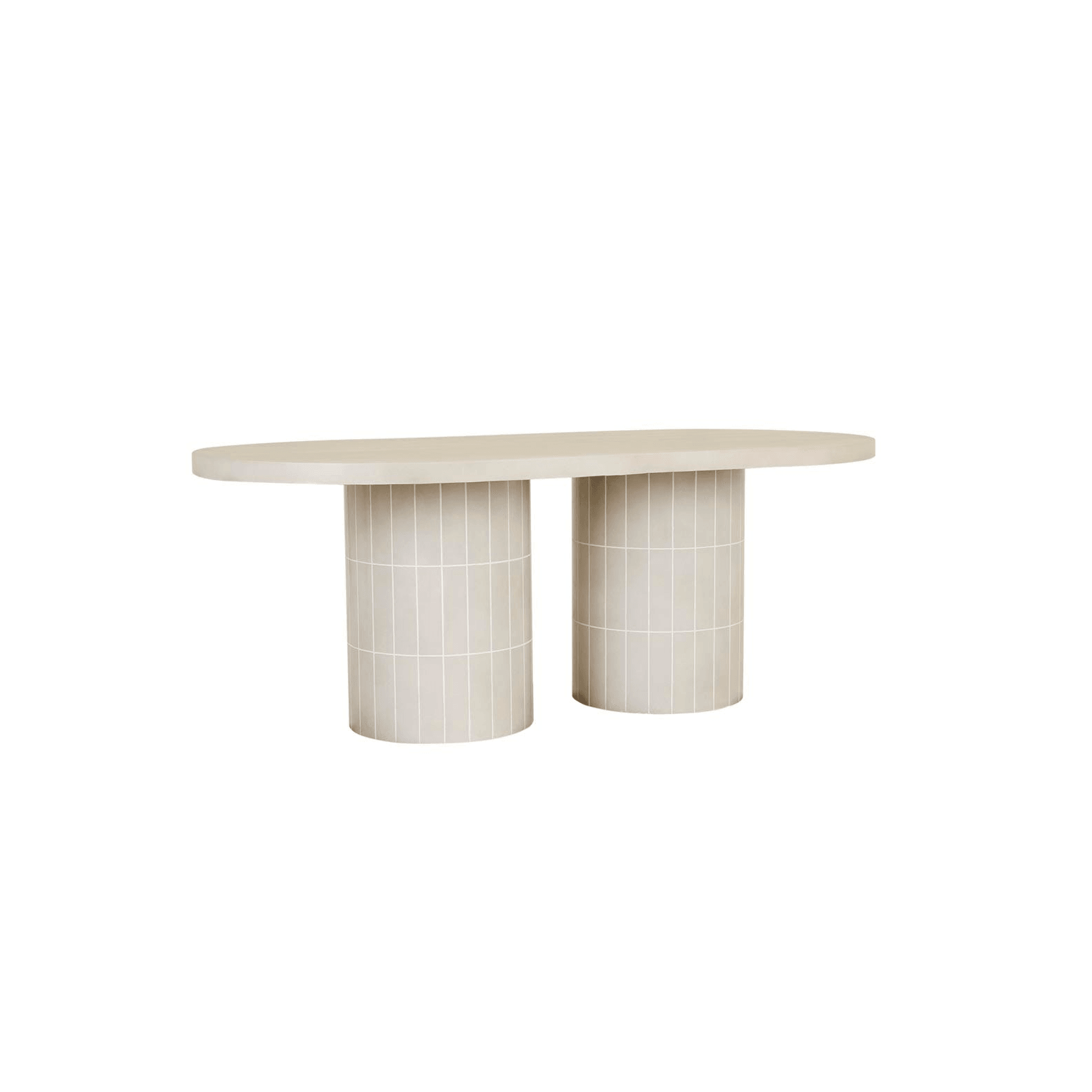 Seville Tile Oval Dining Table gallery detail image