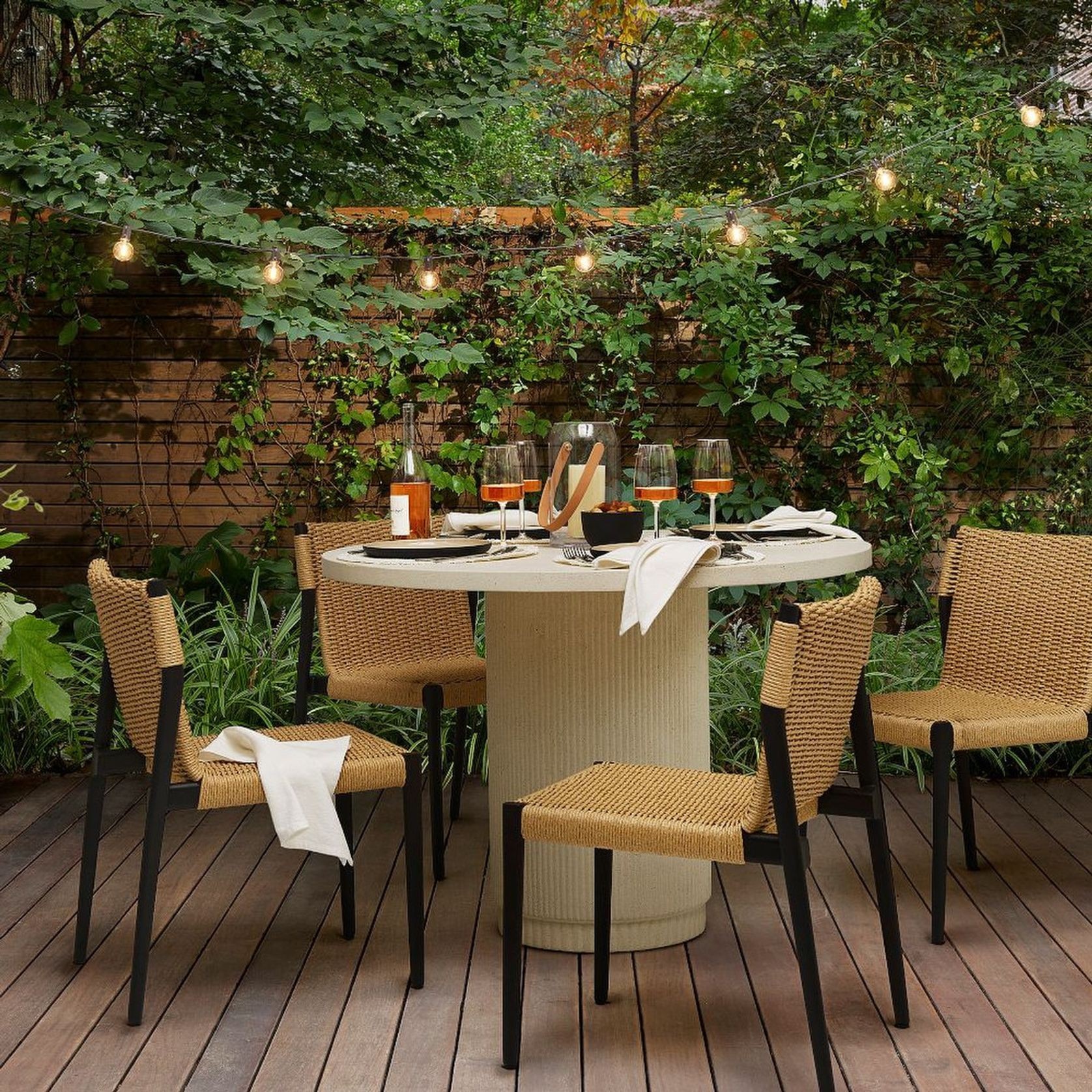 Fluted Indoor/Outdoor Bistro Table gallery detail image