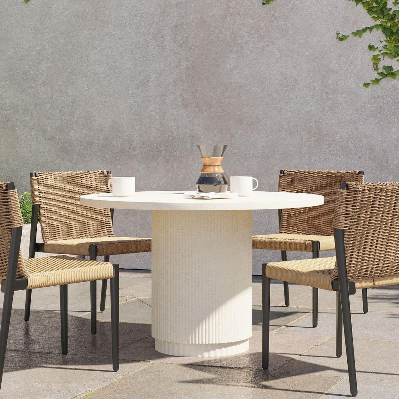 Fluted Indoor/Outdoor Bistro Table gallery detail image