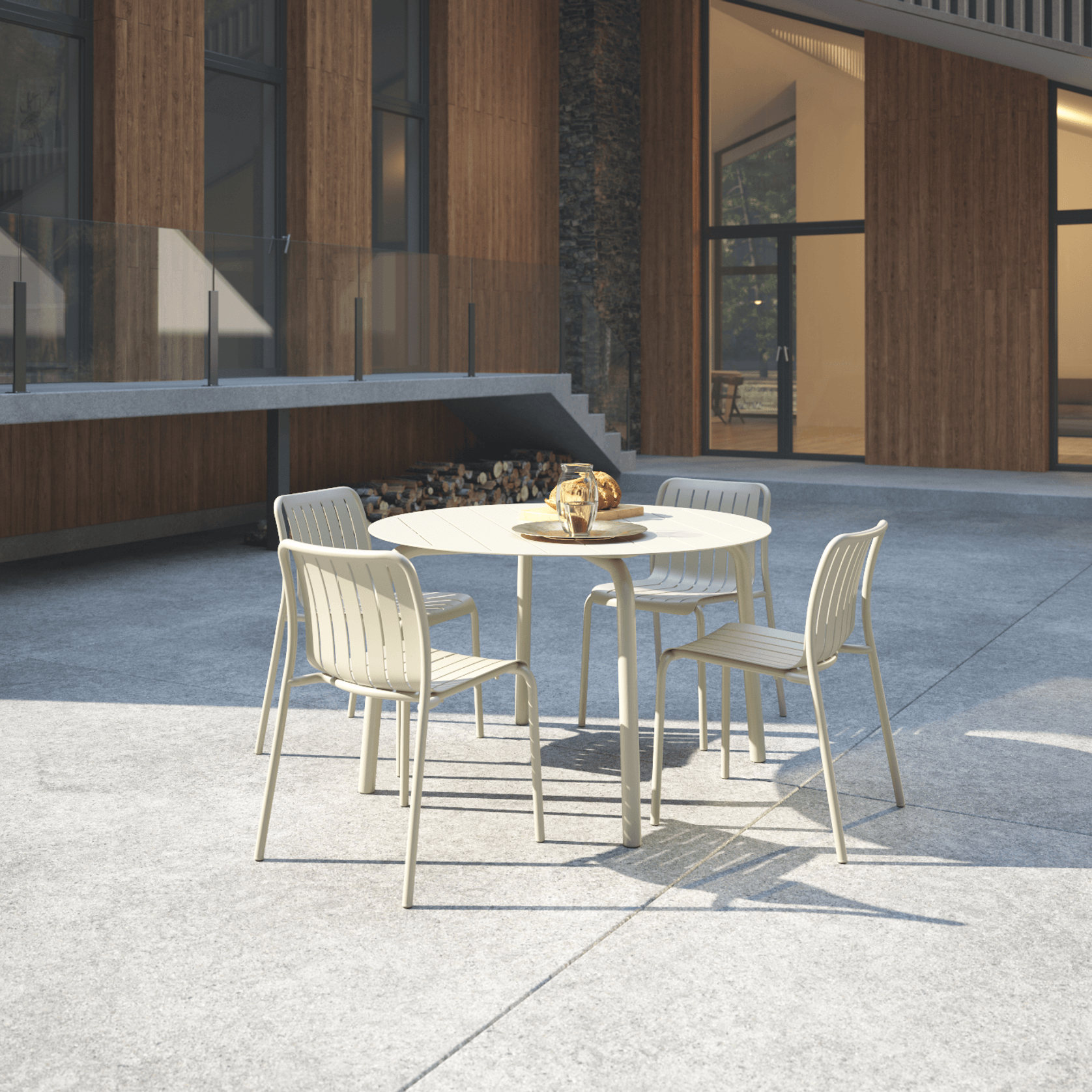 Roku Outdoor Round Dining Table 120cm gallery detail image