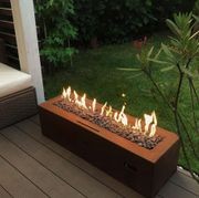Planika Galio Corten Manual Linear Gas Pit Fire gallery detail image