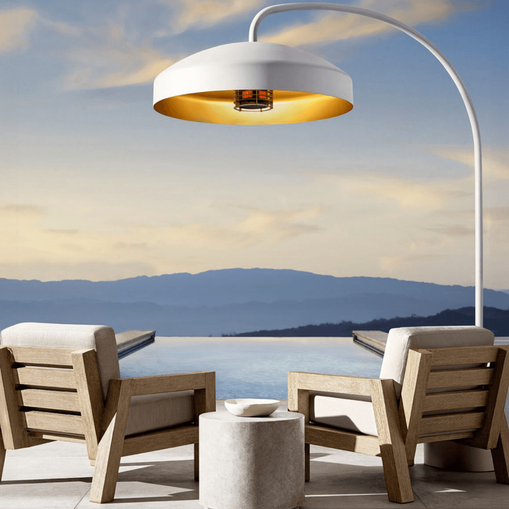 Disc Freestanding Infrared Outdoor Heater & Light gallery detail image