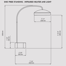 Disc Freestanding Infrared Outdoor Heater & Light gallery detail image