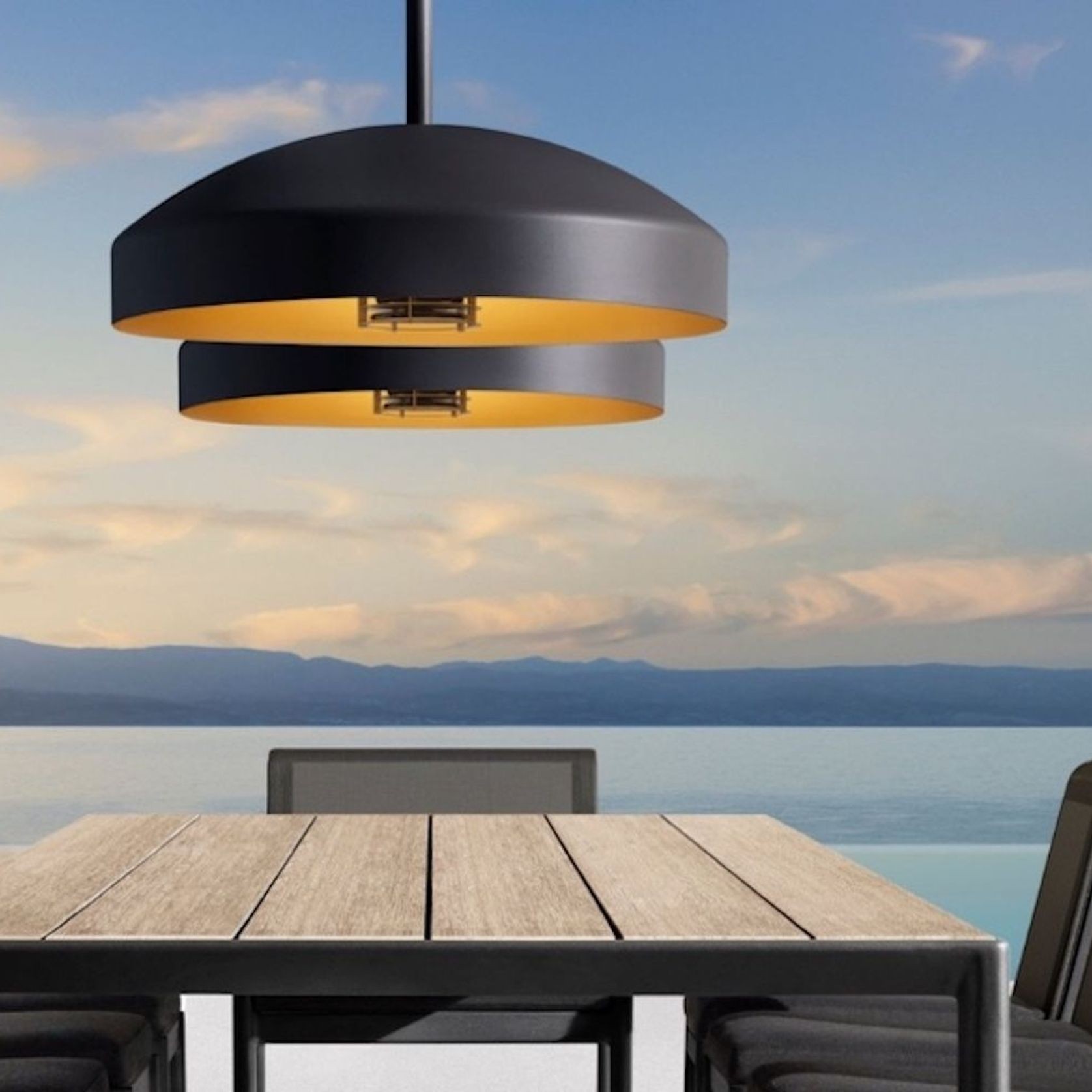 Disc Freestanding Infrared Outdoor Heater & Light gallery detail image