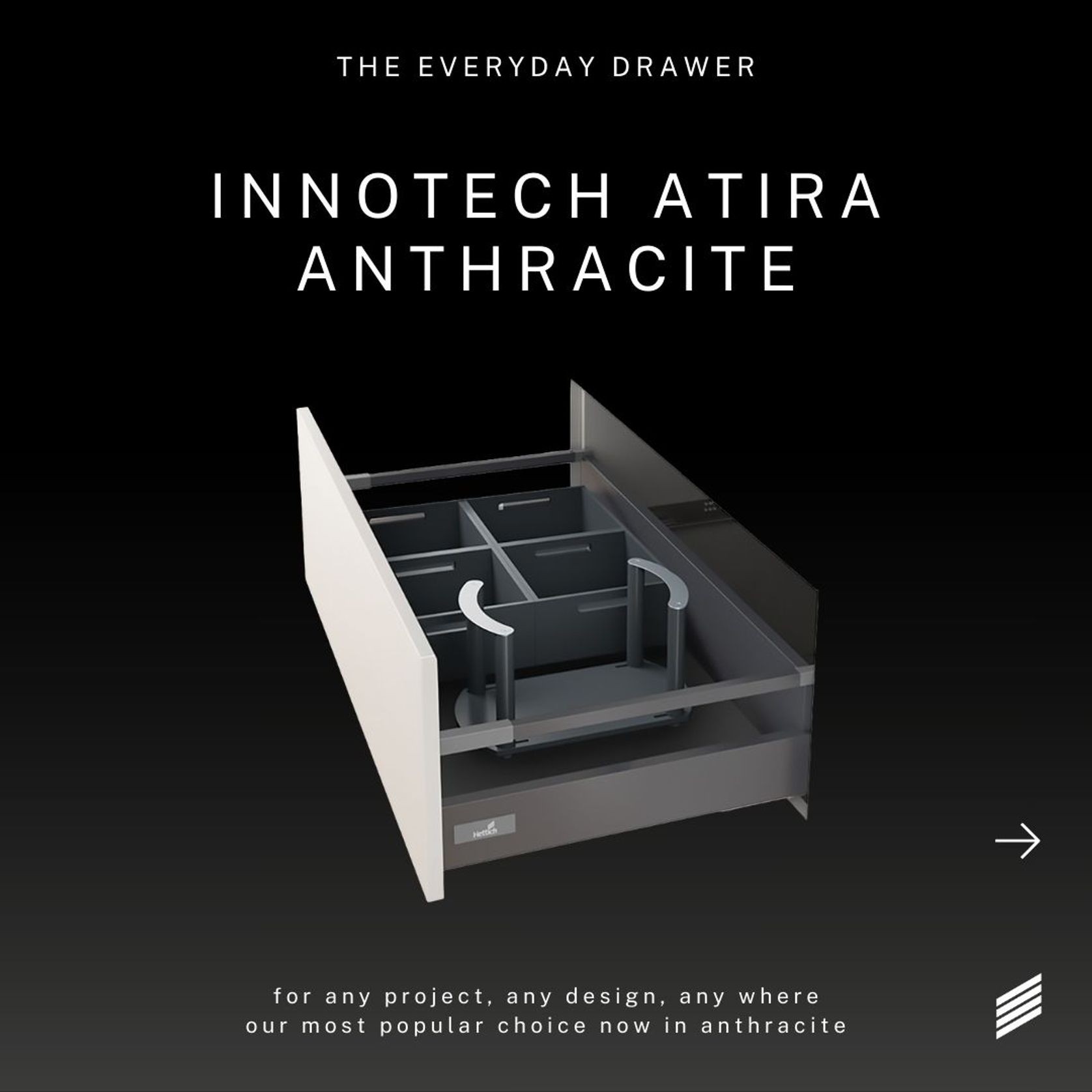 InnoTech Atira | Double-Walled Side & Rail Drawers gallery detail image