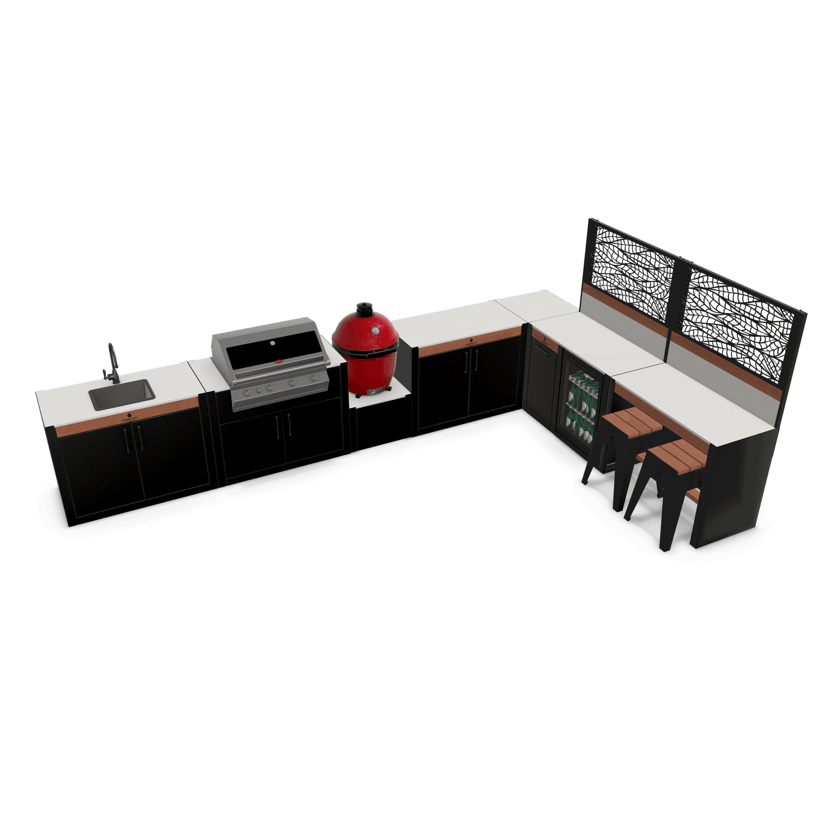 Premium L4 Layout | Modular Outdoor Kitchen gallery detail image