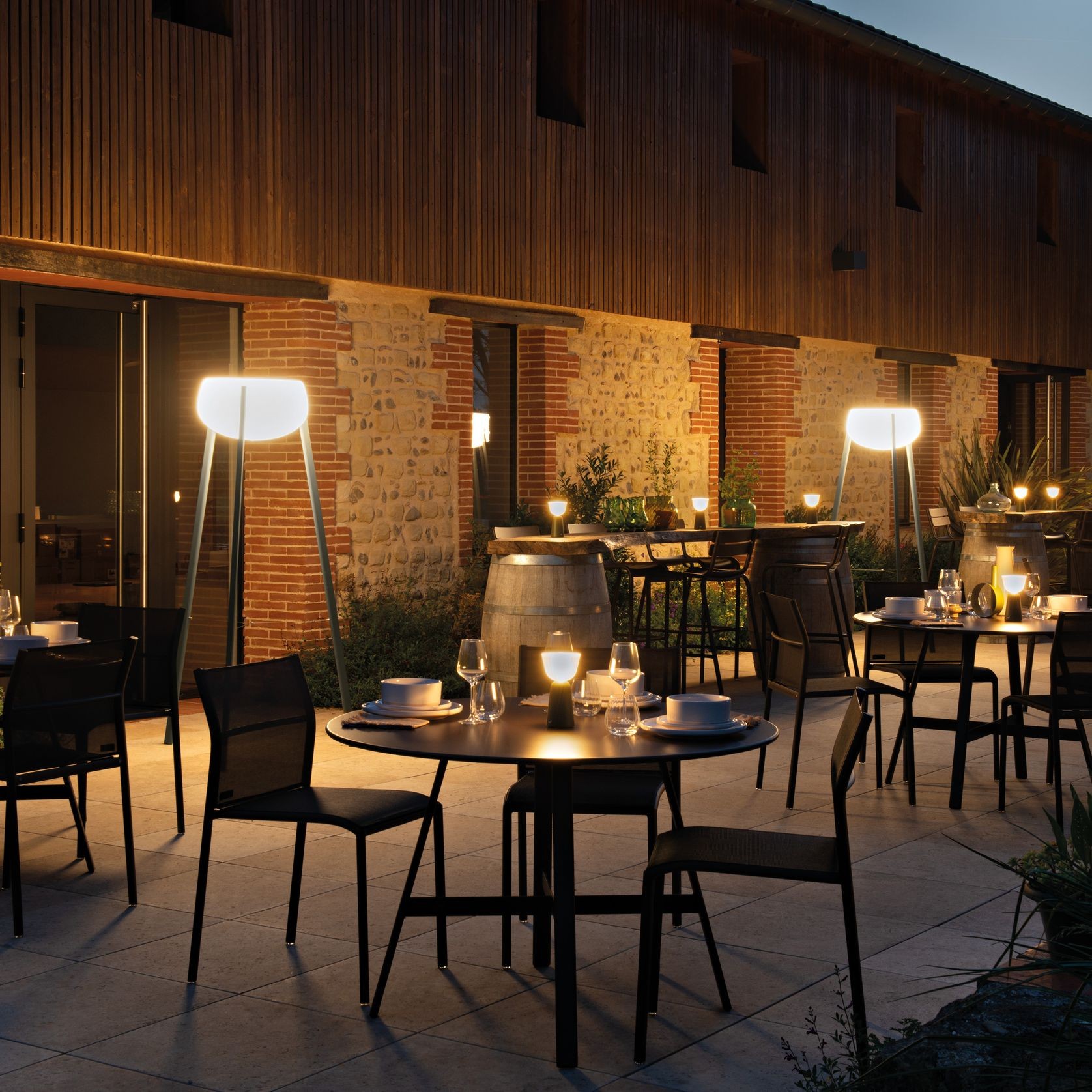Fermob Yunos Outdoor Floor Lamp 180cm gallery detail image